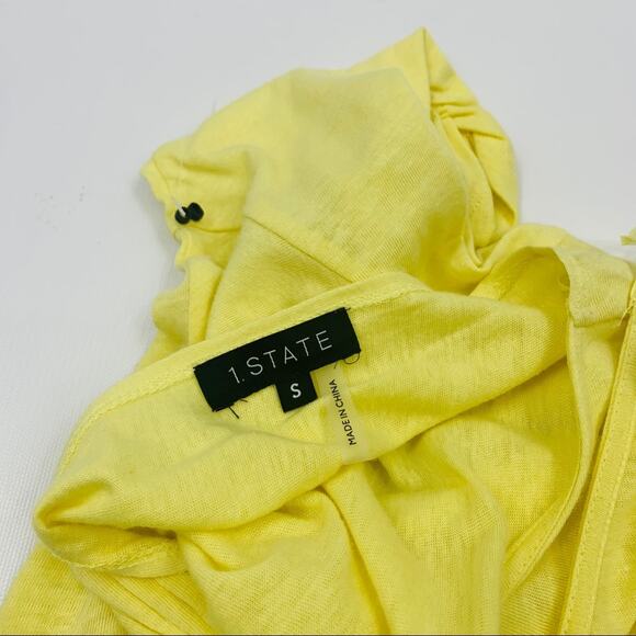 1. State Yellow Honeysuckle Low Back Tee Shirt - Picture 9 of 10